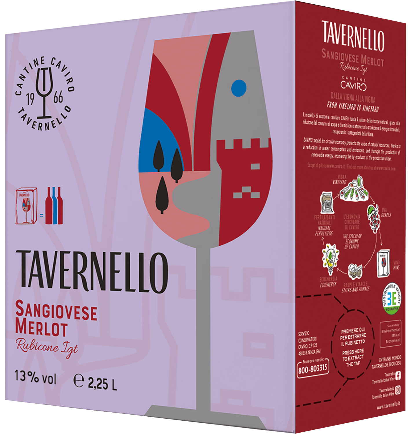 tavernello sangiovese merlot bag in box