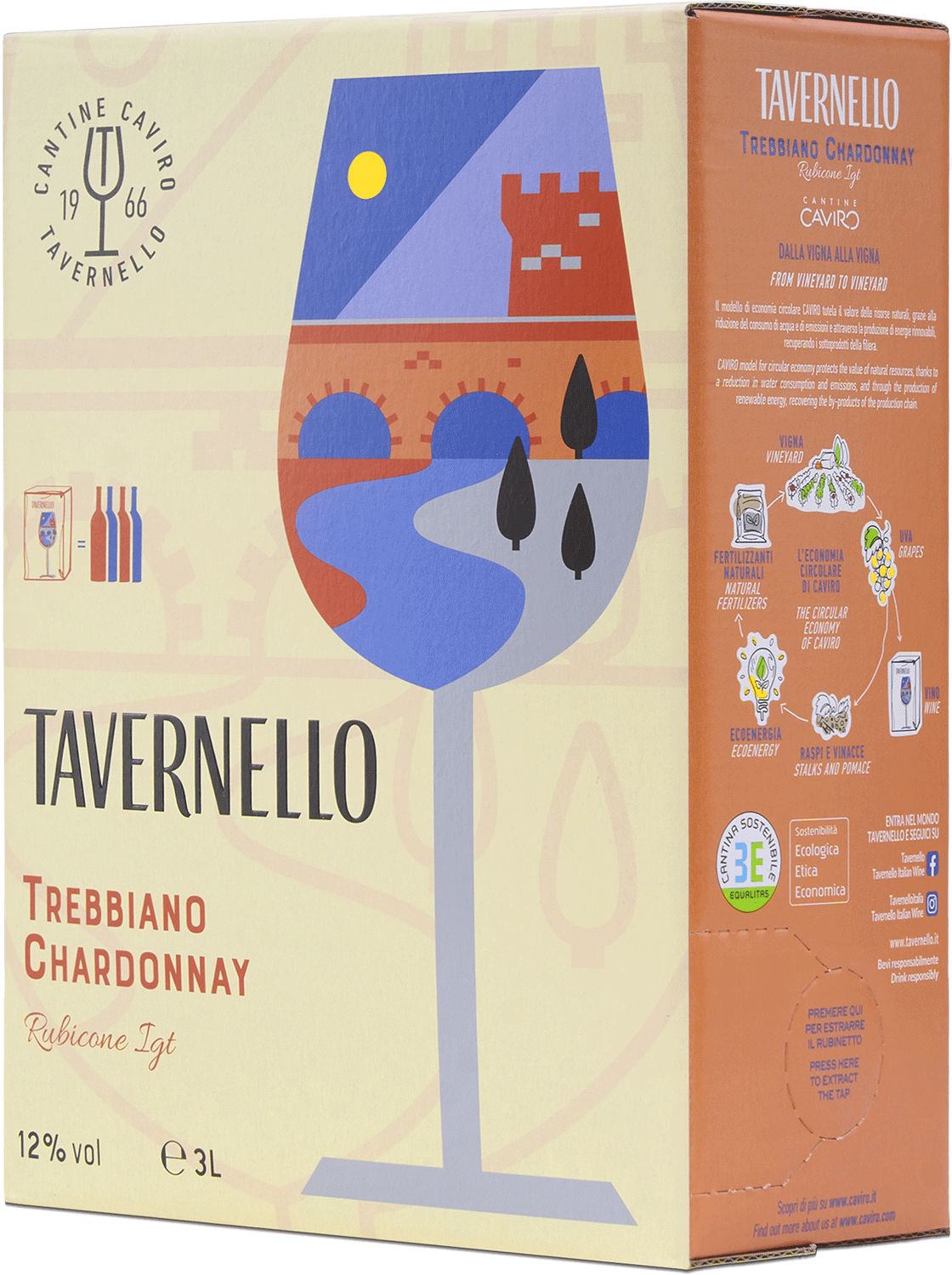 Tavernello Trebbiano Chardonnay Rubicone IGT 3L